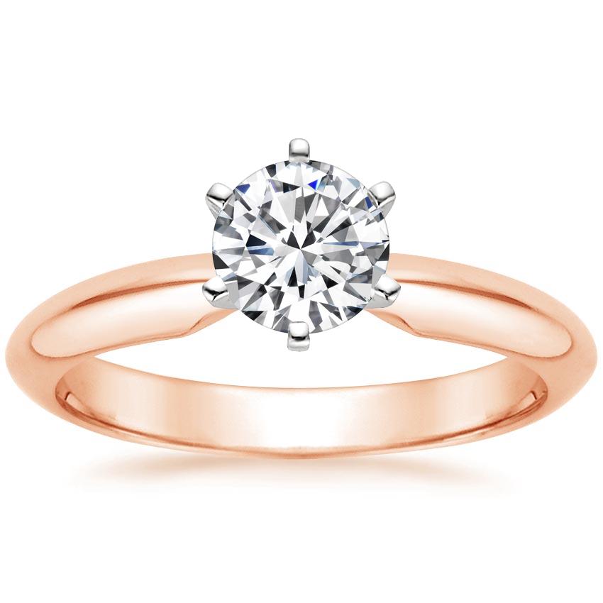 14K Rose Gold Six-Prong Classic Ring