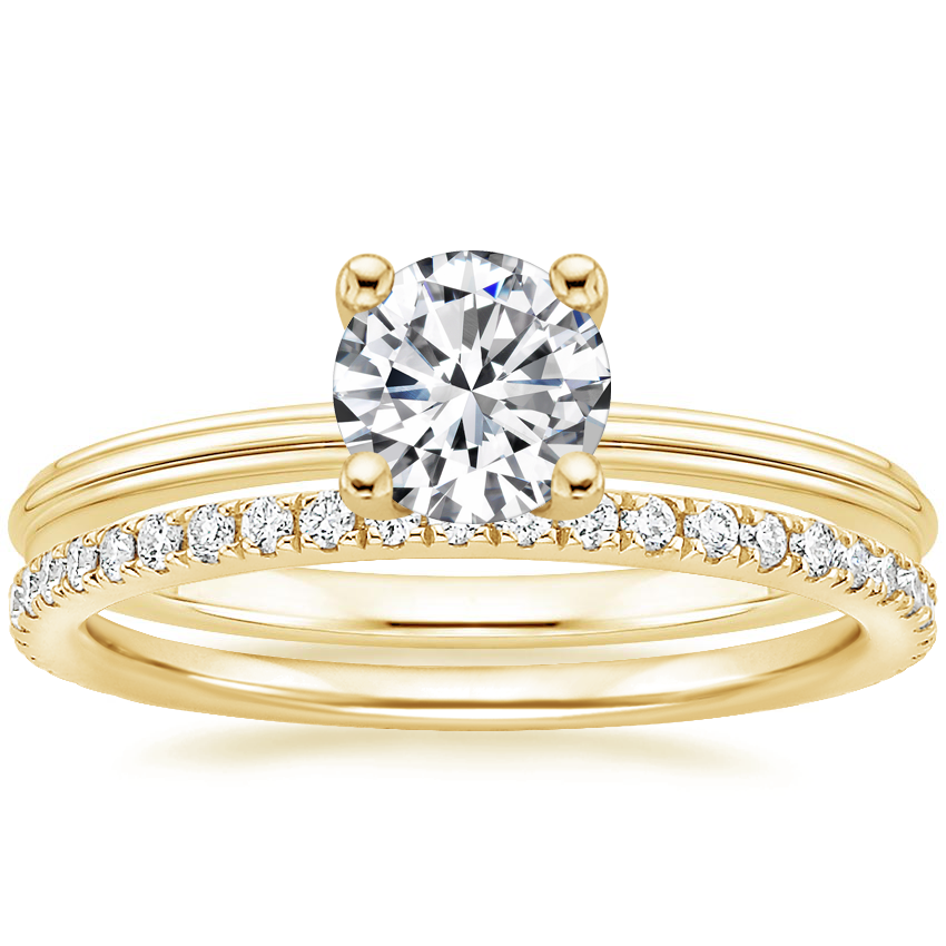 18K Yellow Gold Freya Ring with Luxe Ballad Diamond Ring (1/4 ct. tw.)
