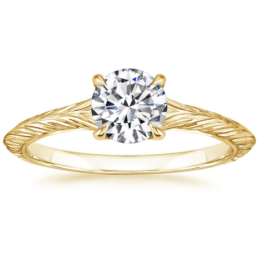 Round Engraved Solitaire Setting 