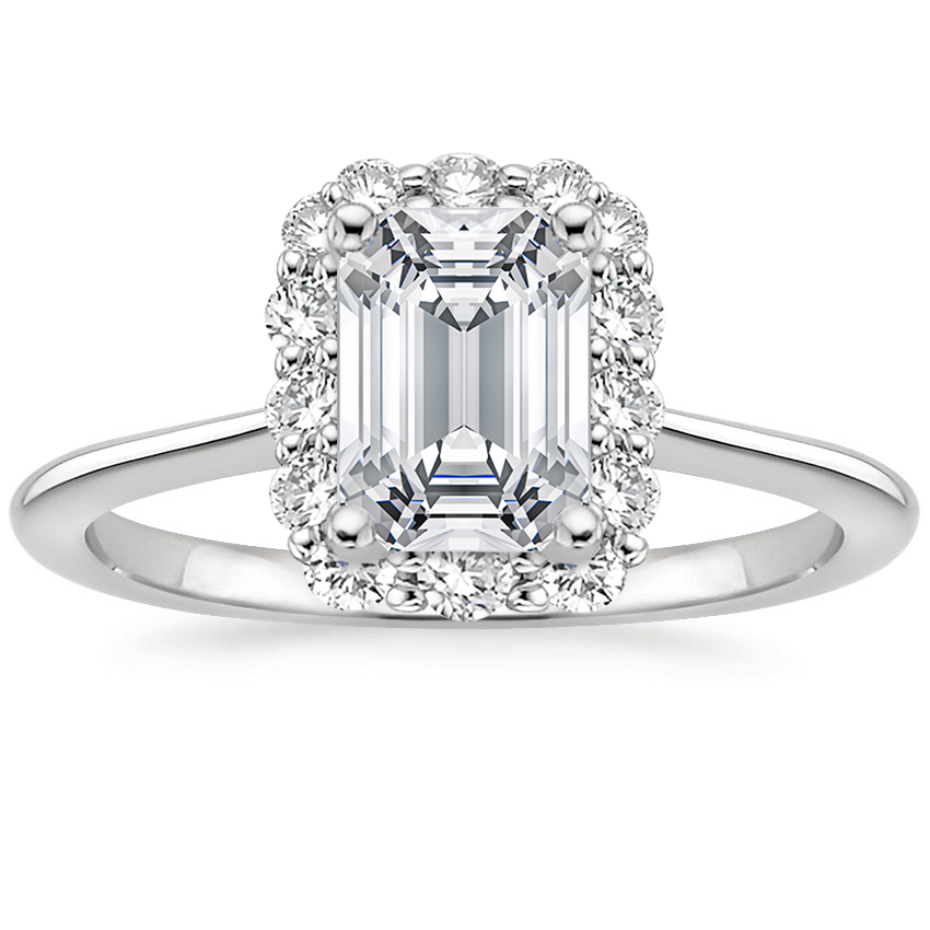 18K White Gold Calla Diamond Ring (1/3 ct. tw.), large top view