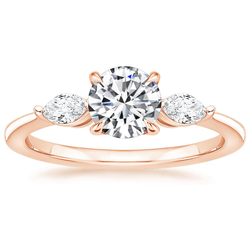 14K Rose Gold Sona Diamond Ring (1/3 ct. tw.), large top view
