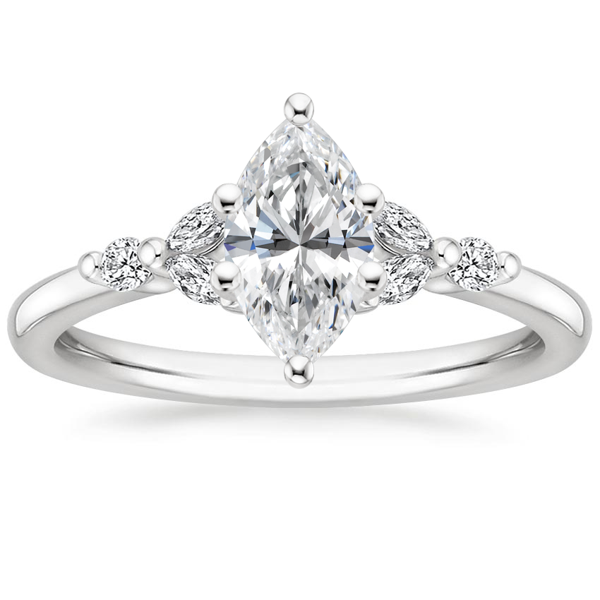 Platinum Verbena Diamond Ring, large top view