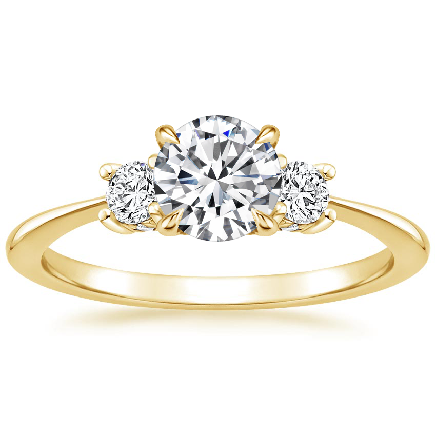18K Yellow Gold Adorned Selene Diamond Ring (1/4 ct. tw.), large top view