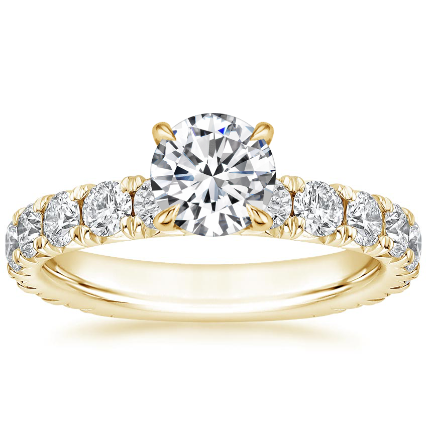 18K Yellow Gold Luxe Ellora Diamond Ring, large top view