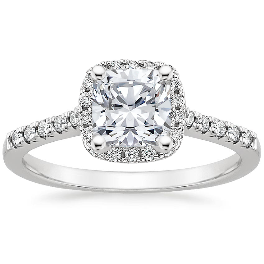 18K White Gold Odessa Diamond Ring (1/5 ct. tw.), large top view