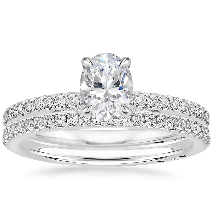 Platinum Simply Tacori Classic Diamond Bridal Set