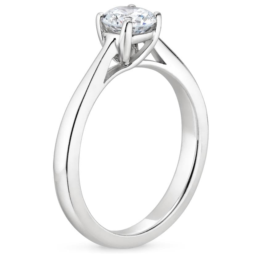 18K White Gold Petite Tapered Trellis Ring, large side view