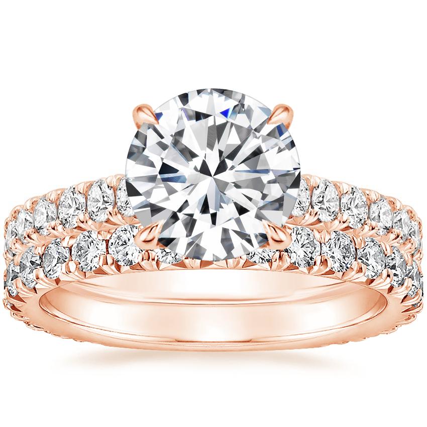 14K Rose Gold Sienna Diamond Ring (2/5 ct. tw.) with Luxe Sienna Diamond Ring (5/8 ct. tw.)