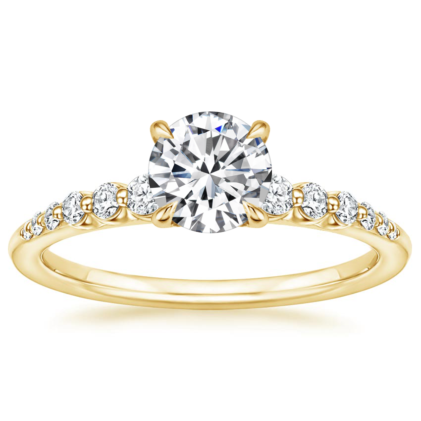 18K Yellow Gold Addison Diamond Ring, large top view