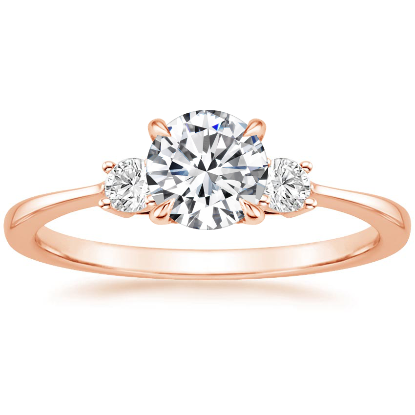 14K Rose Gold Selene Diamond Ring (1/10 ct. tw.), large top view