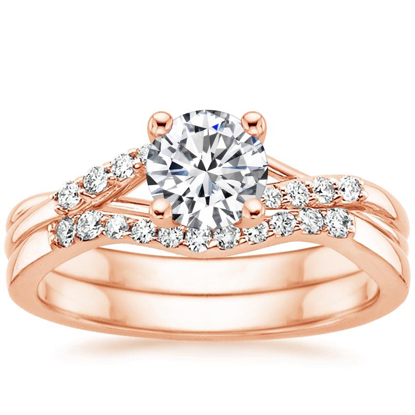 14K Rose Gold Chamise Diamond Bridal Set