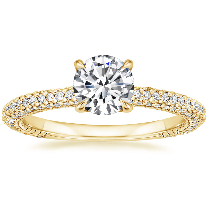 Round 18K Yellow Gold Luxe Valencia Diamond Ring (1/2 ct. tw.)