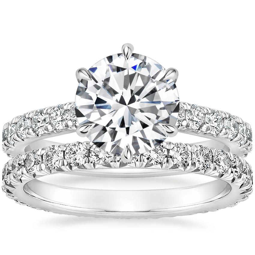Platinum Luxe Sienna Diamond Ring with Sienna Eternity Diamond Ring (7/8 ct. tw.)