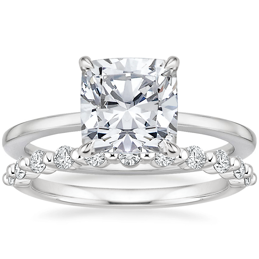 Platinum Lumiere Diamond Ring with Marseille Diamond Ring (1/3 ct. tw.)