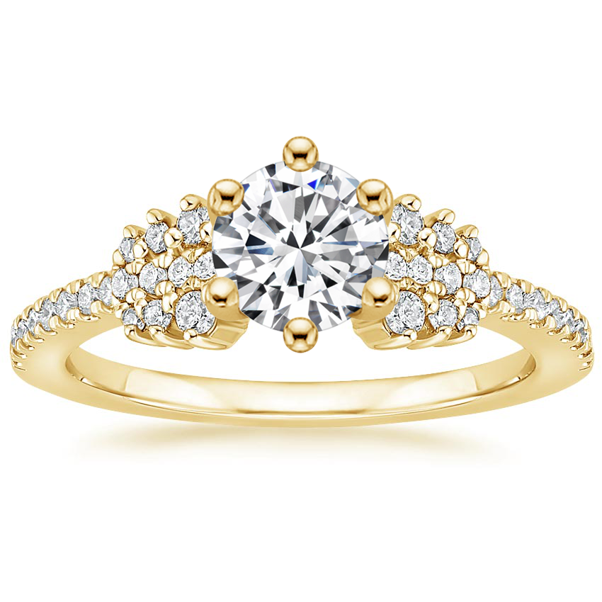 18K Yellow Gold Optica Diamond Ring, large top view