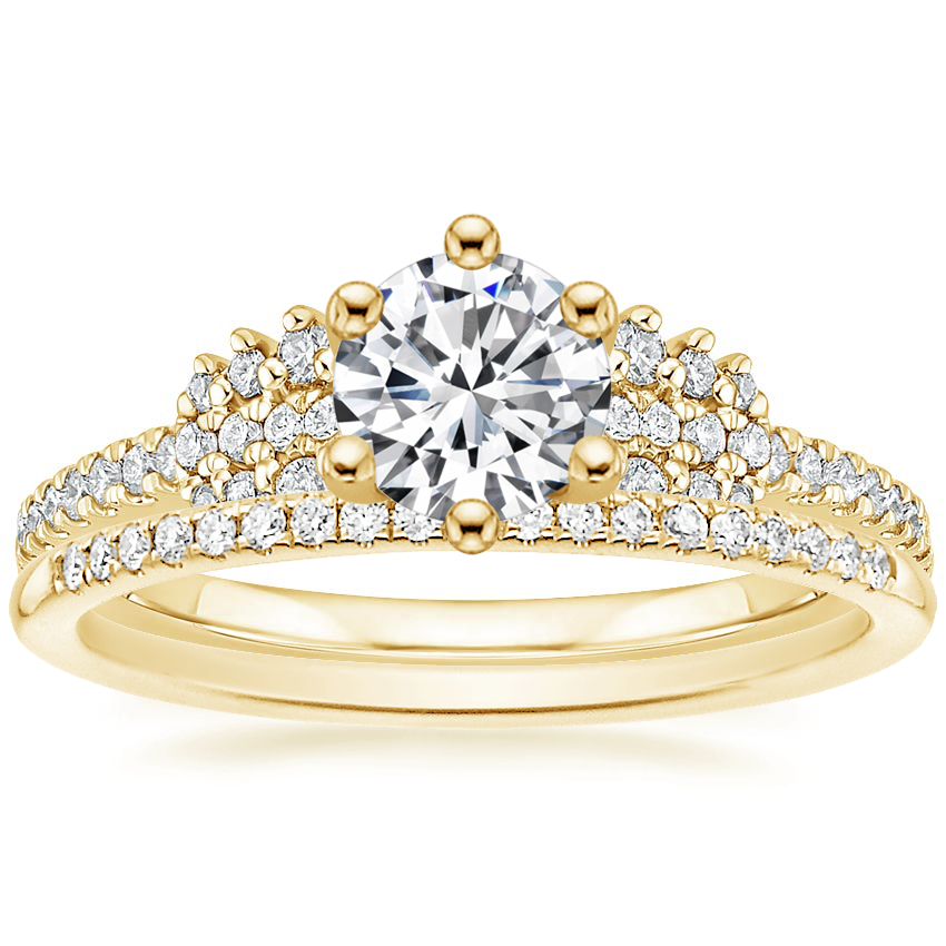 18K Yellow Gold Optica Diamond Ring with Whisper Diamond Ring (1/10 ct. tw.)