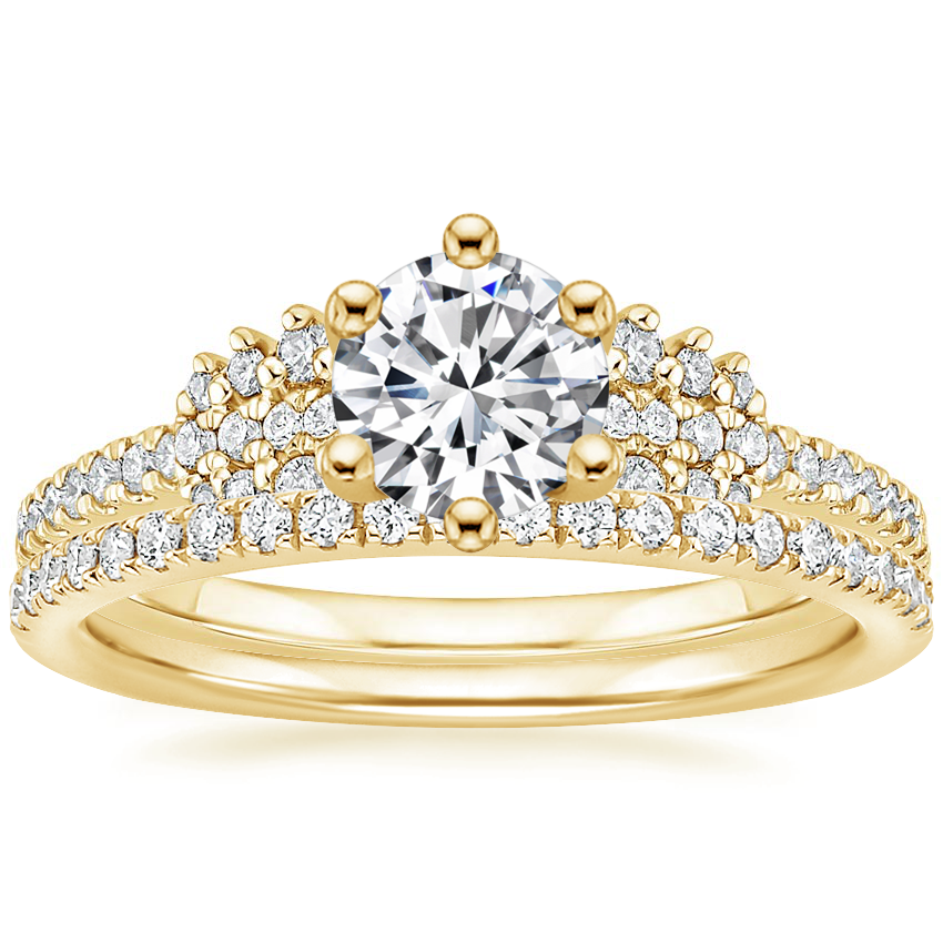 18K Yellow Gold Optica Diamond Ring with Ballad Diamond Ring (1/6 ct. tw.)