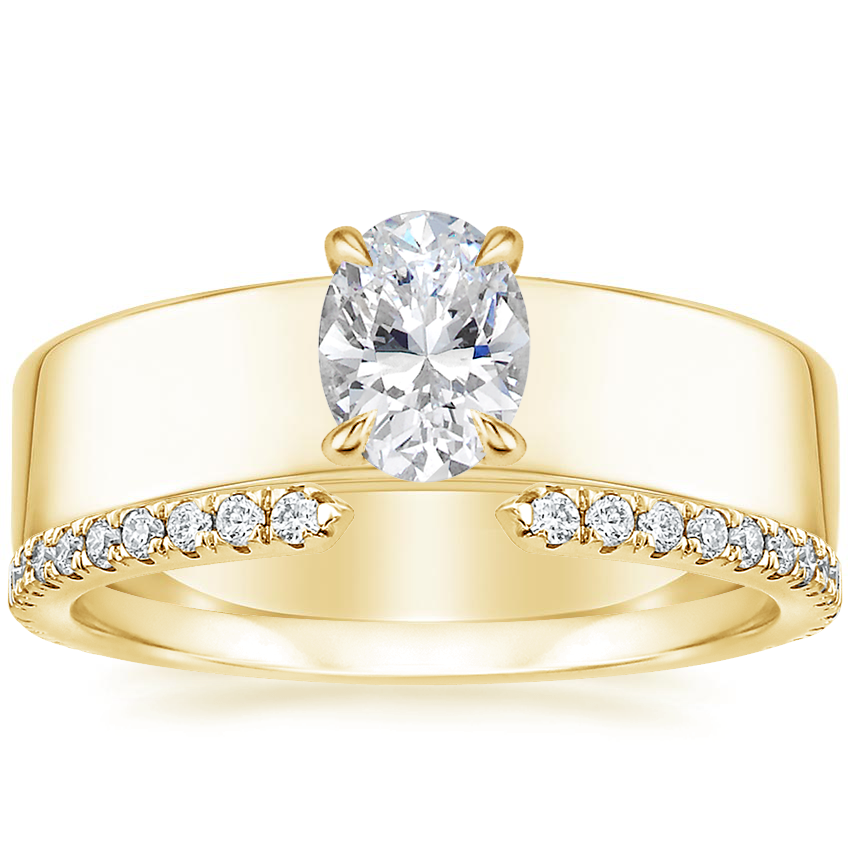 18K Yellow Gold Alden Diamond Ring with Luxe Sia Diamond Open Ring (1/5 ct. tw.)