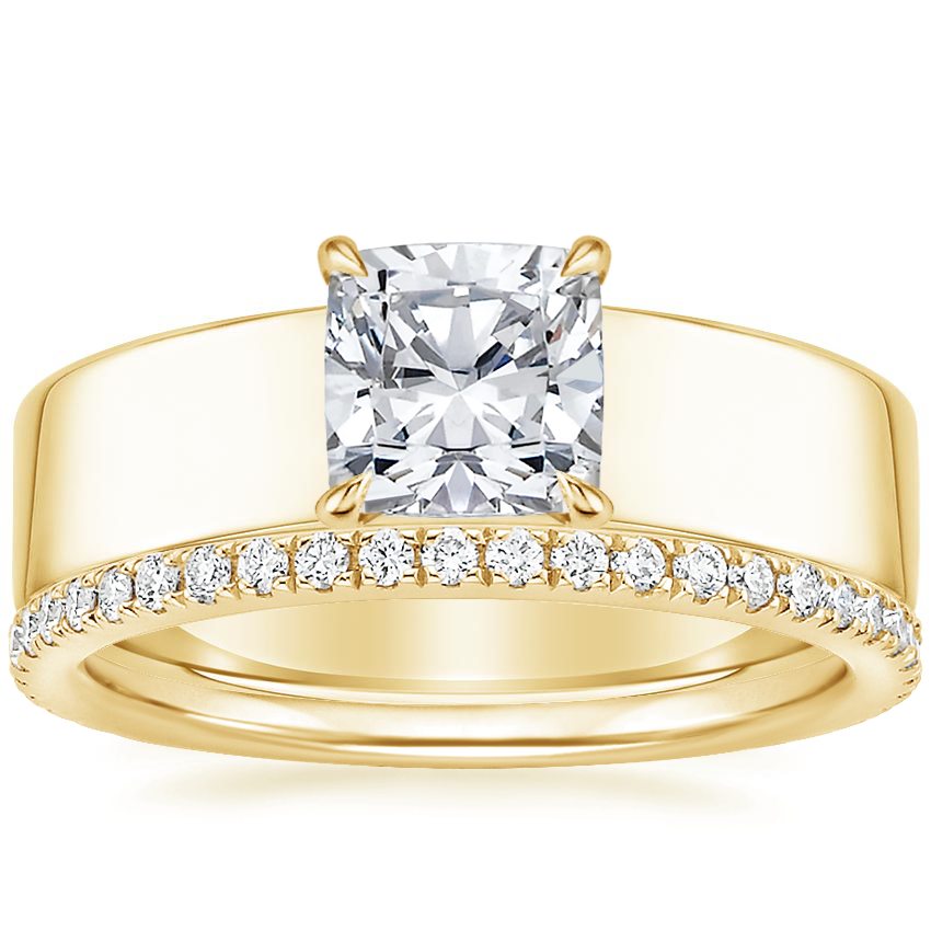 18K Yellow Gold Alden Diamond Ring with Luxe Ballad Diamond Ring (1/4 ct. tw.)