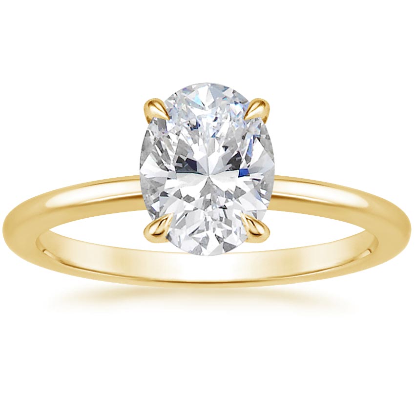 18K Yellow Gold Everly Diamond Ring, large top view