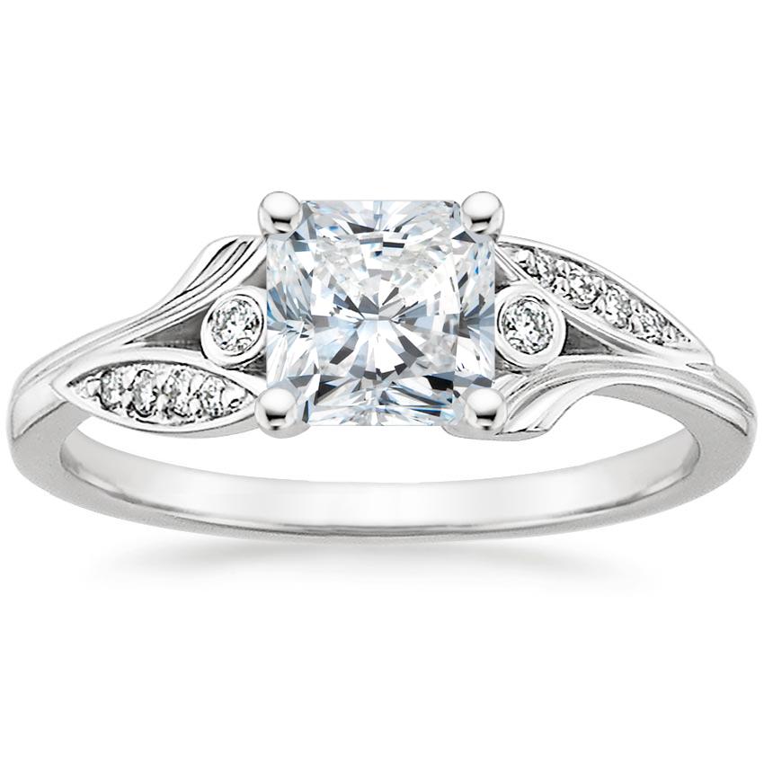 Platinum Jasmine Diamond Ring, large top view