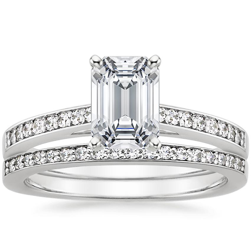 18K White Gold Starlight Diamond Bridal Set (1/4 ct. tw.)