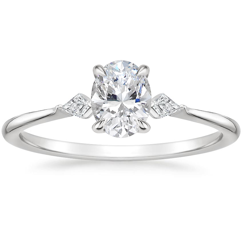 Platinum Cometa Diamond Ring, large top view