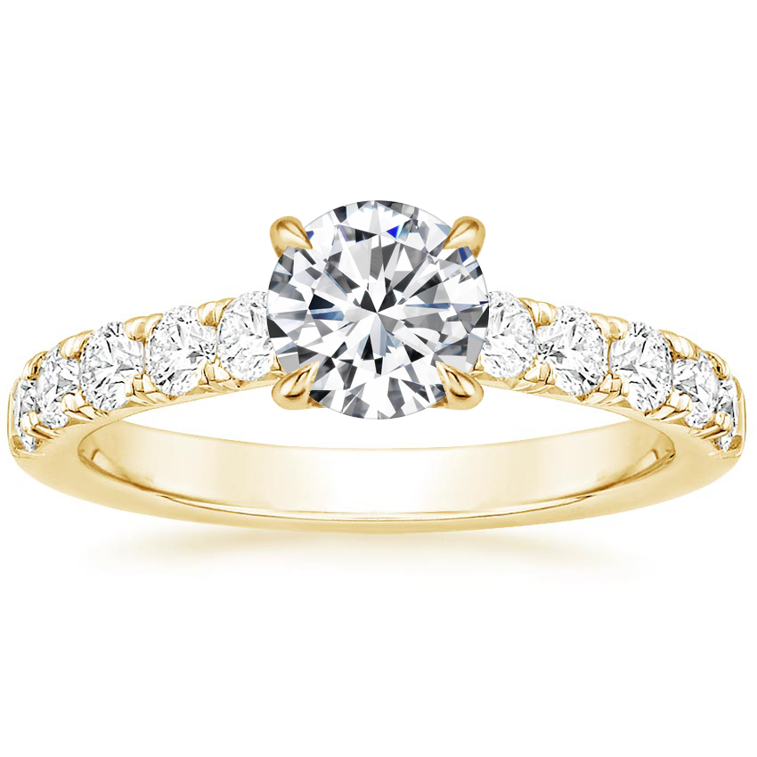 18K Yellow Gold Anthology Half Coverage Diamond Ring (1/2 ct. tw.), large top view