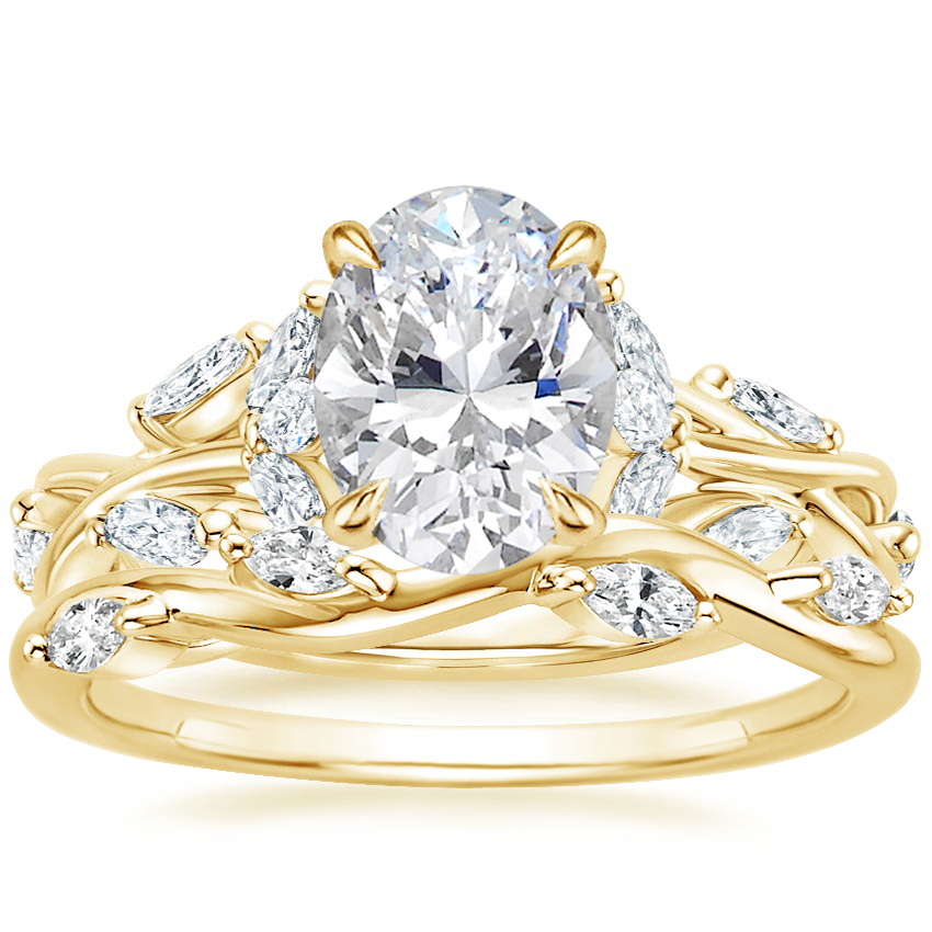 18K Yellow Gold Secret Garden Diamond  Ring  1 2 ct tw 