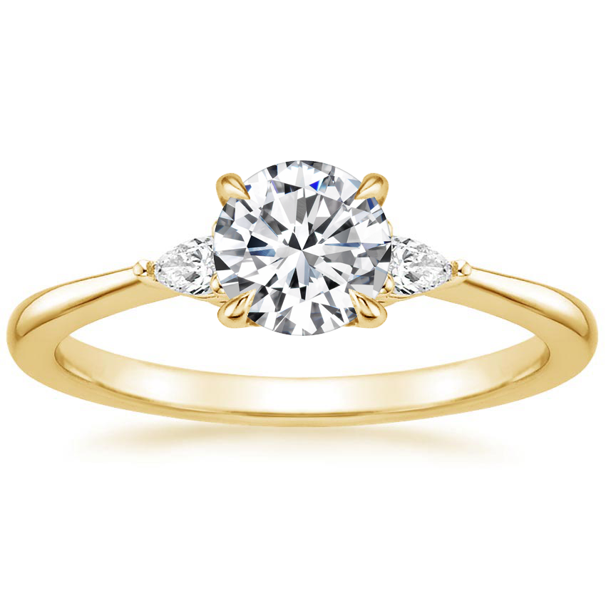 18K Yellow Gold Aria Diamond Ring (1/10 ct. tw.), large top view