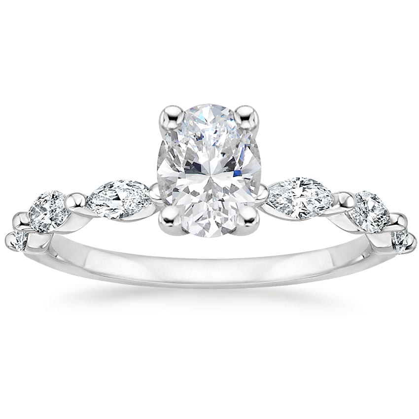 Platinum Joelle Diamond Ring (1/3 ct. tw.), large top view