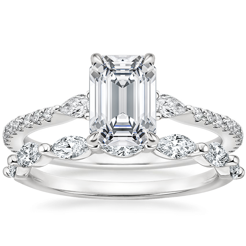 18K White Gold Luxe Aria Diamond Ring (1/3 ct. tw.) with Joelle Diamond Ring