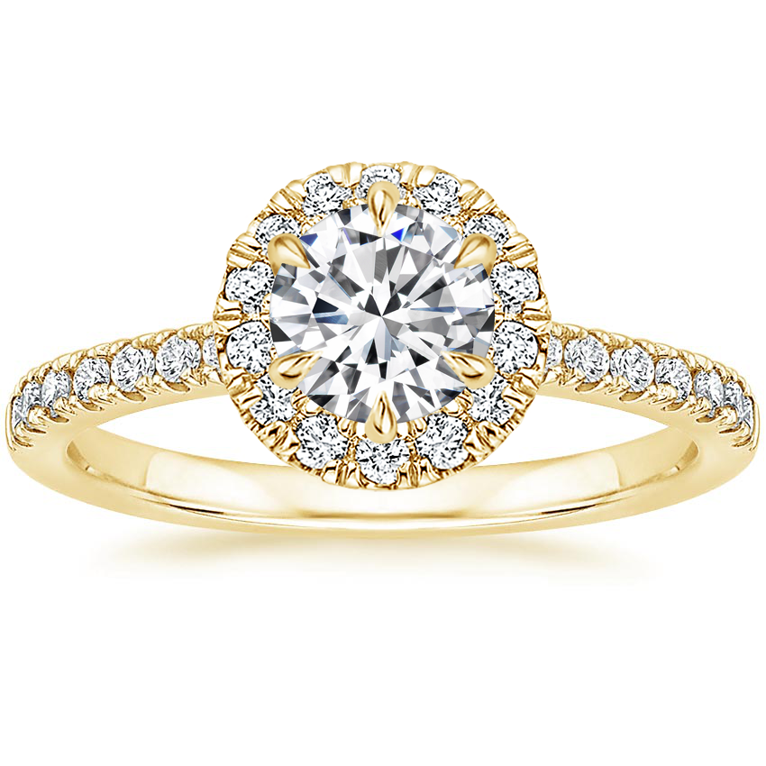 18K Yellow Gold Bliss Halo Diamond Ring (1/3 ct. tw.)