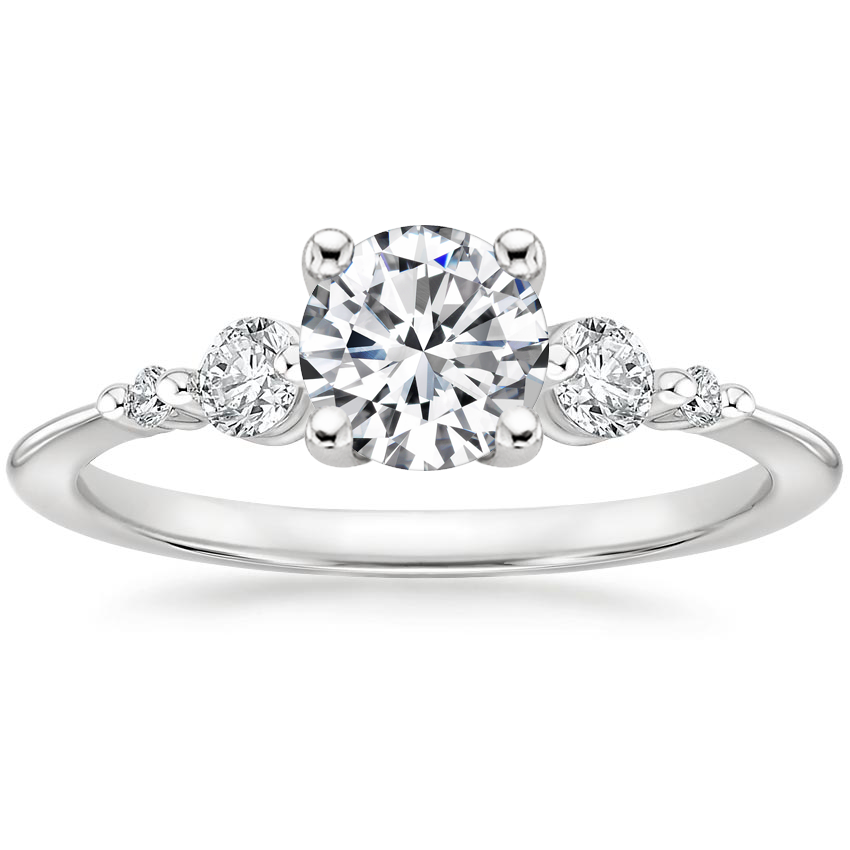 Platinum Sloane Diamond Ring, large top view