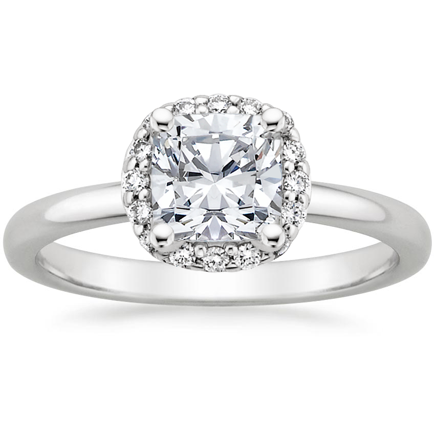 Platinum Fancy Halo Diamond Ring (1/6 ct. tw.), large top view