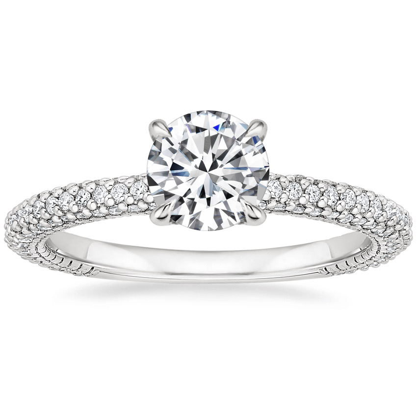 Round Platinum Luxe Valencia Diamond Ring (1/2 ct. tw.)