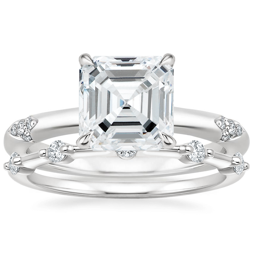 Platinum Alula Diamond Ring with Aimee Diamond Ring