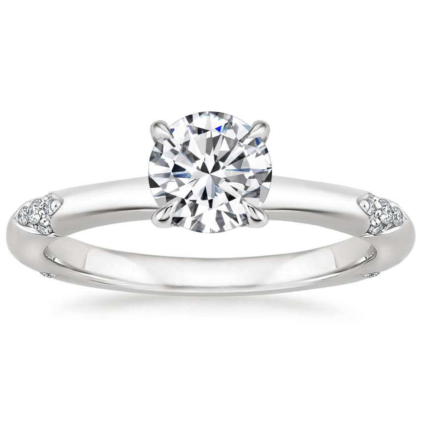 18K White Gold Alula Diamond Ring, large top view