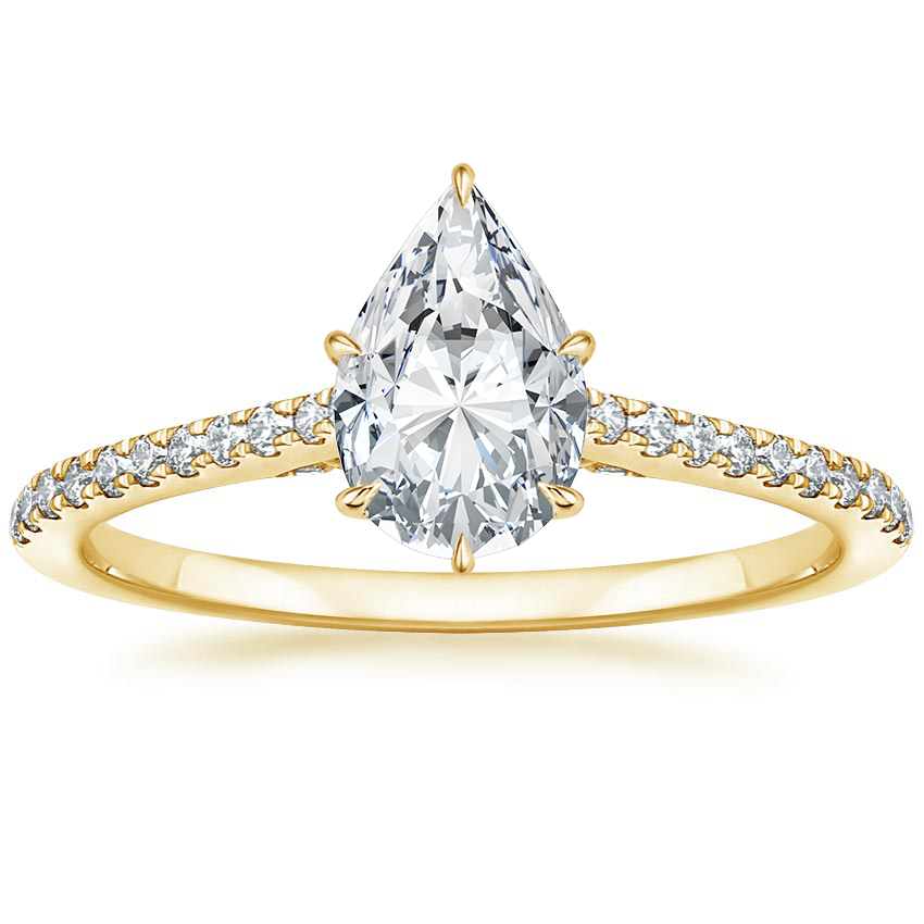 18K Yellow Gold Luxe Dawn Diamond Ring, large top view