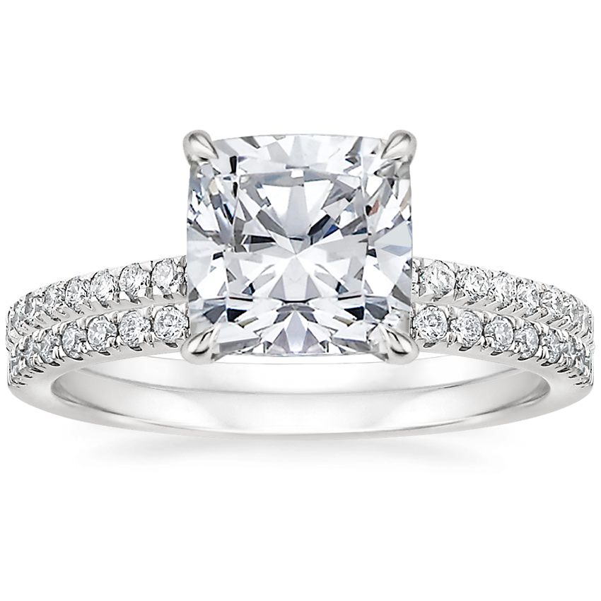 Platinum Luxe Viviana Diamond Ring (1/3 ct. tw.) with Sia Diamond Ring (1/8 ct. tw.)