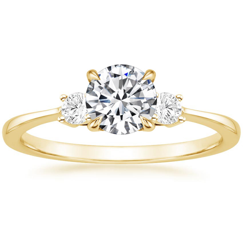 18K Yellow Gold Selene Diamond Ring (1/10 ct. tw.), large top view