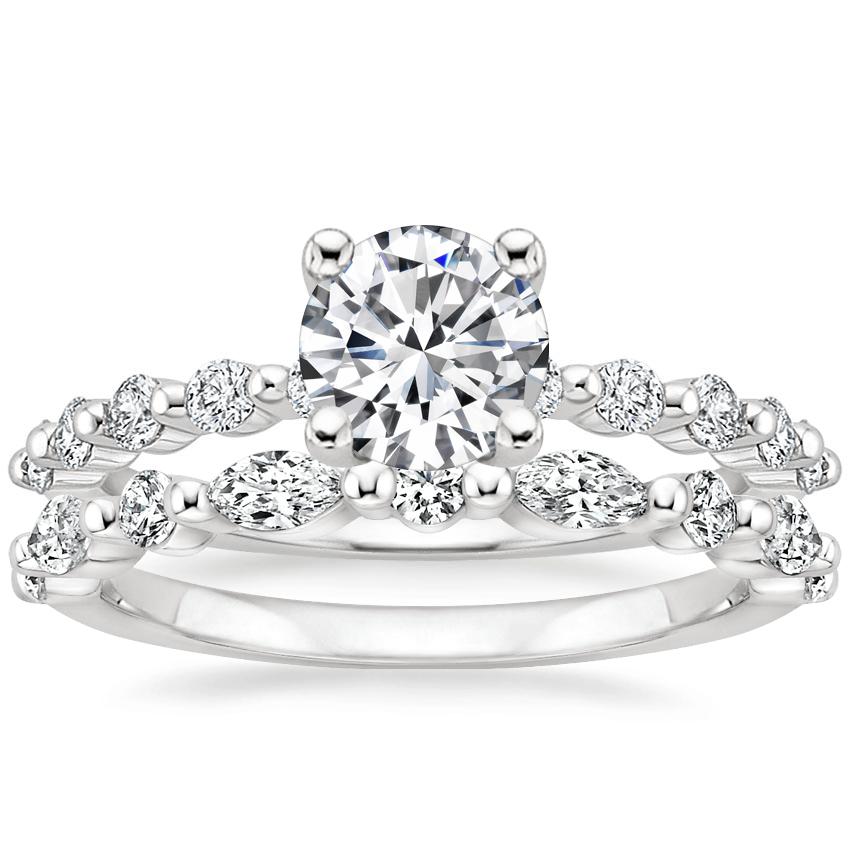 18K White Gold Marseille Diamond Ring with Versailles Diamond Ring (2/5 ct. tw.)