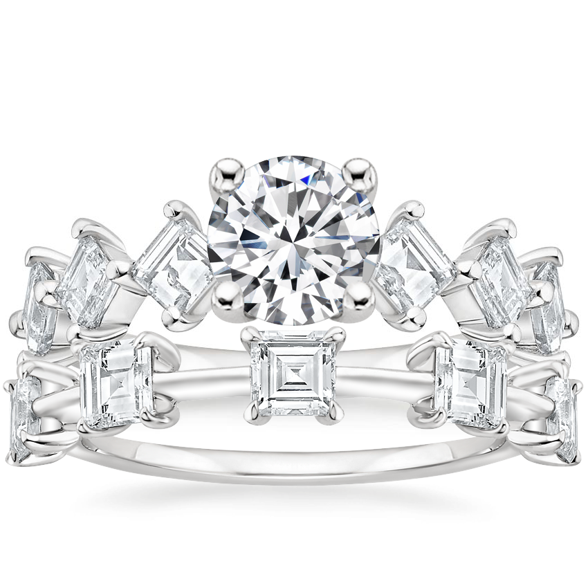 Platinum Plaza Diamond Ring with Aimee Carre Diamond Ring (3/4 ct. tw.)