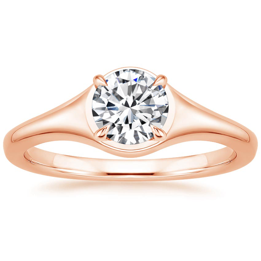 14K Rose Gold Insignia Ring, large top view