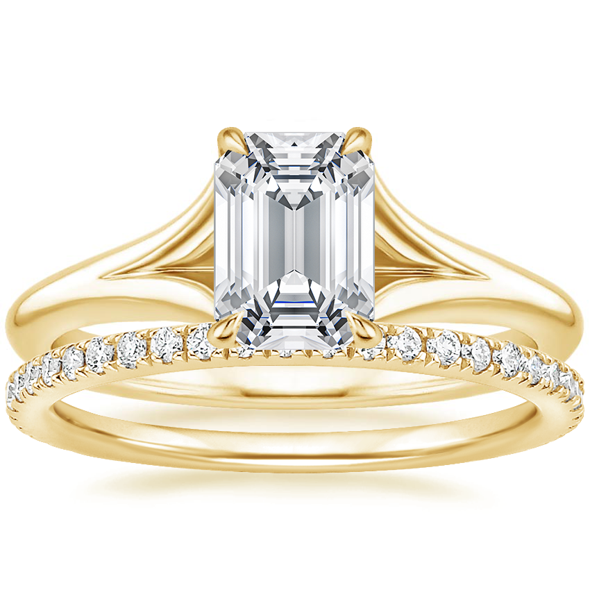 14K Yellow Gold Reverie Ring with Ballad Diamond Ring (1/4 ct. tw.)
