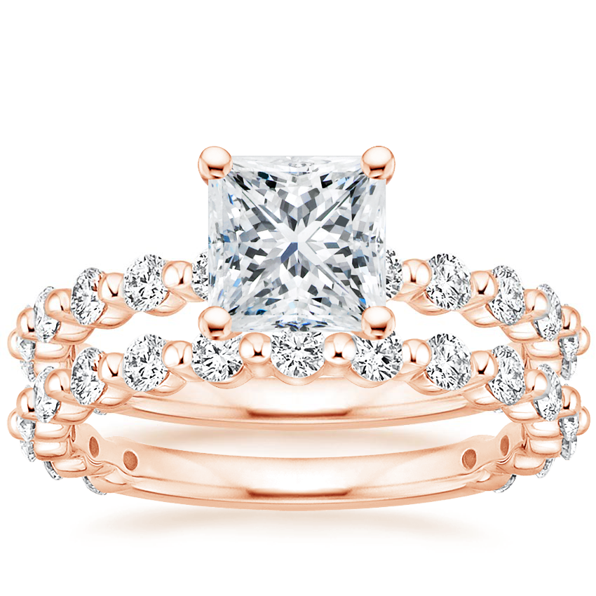 14K Rose Gold Luxe Marseille Diamond Bridal Set