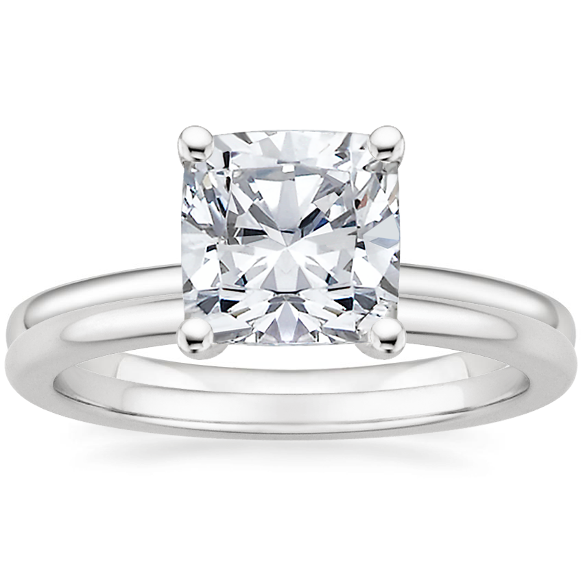 18K White Gold Sydney Perfect Fit Diamond Ring with Petite Comfort Fit Wedding Ring