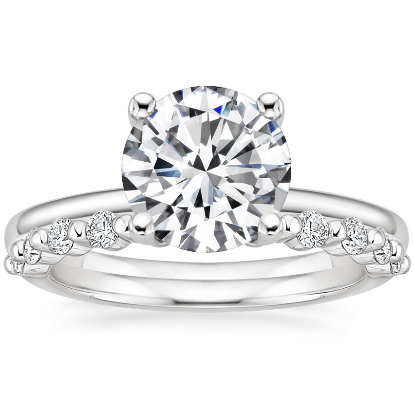 18K White Gold Sydney Perfect Fit Diamond Ring with Marseille Diamond Ring (1/3 ct. tw.)