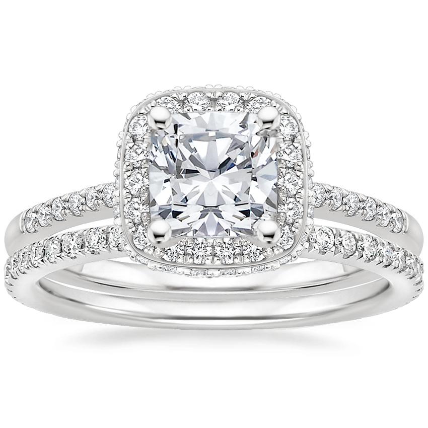 18K White Gold Audra Diamond Ring with Luxe Ballad Diamond Ring (1/4 ct. tw.)