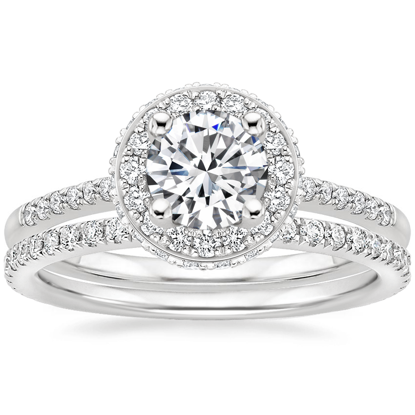Platinum Audra Diamond Ring with Luxe Ballad Diamond Ring (1/4 ct. tw.)